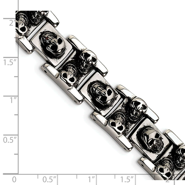 Chisel Bracelets Stainless Steel Skull Bracelet