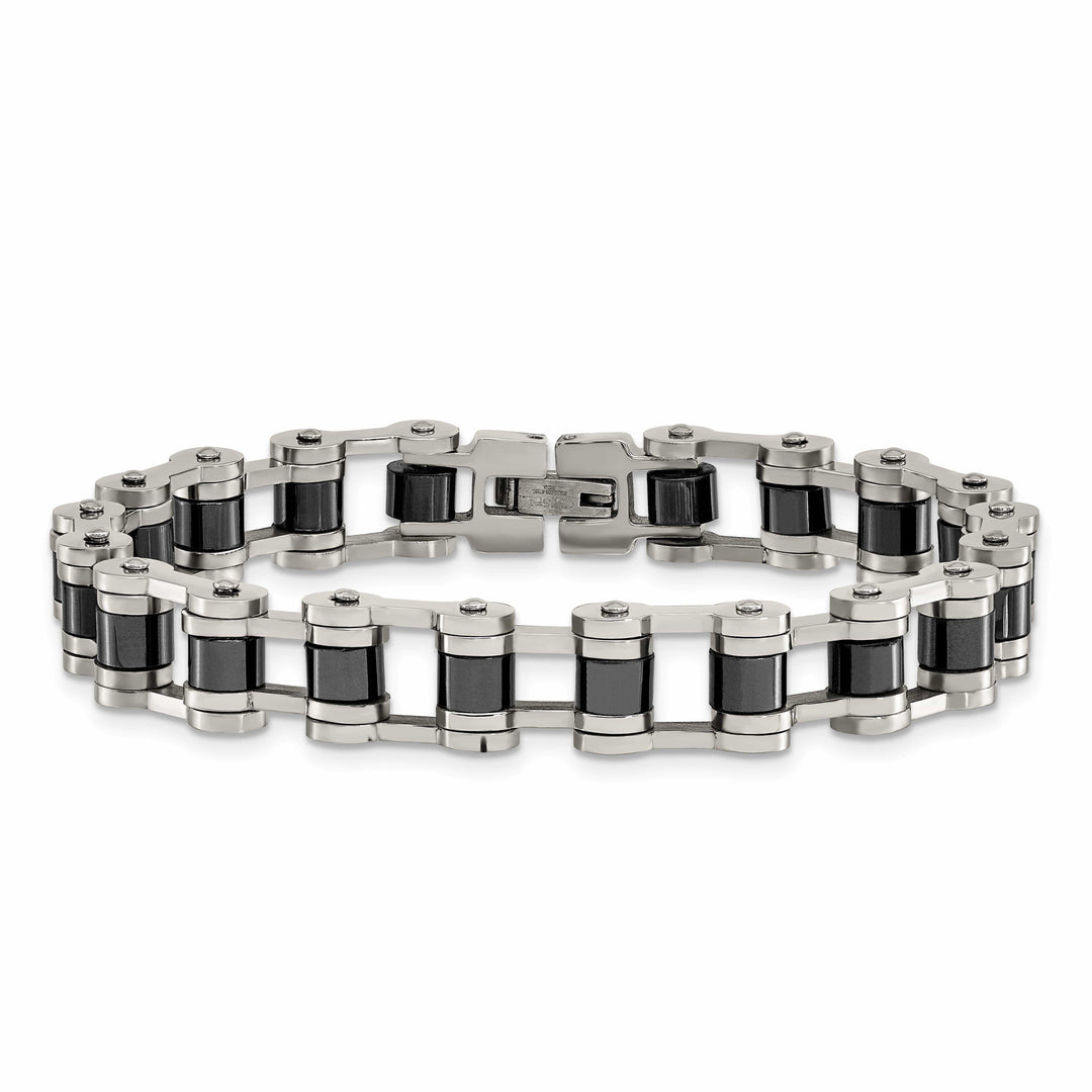Chisel Bracelets Steel Black Plating Magnetic Links Bracelet