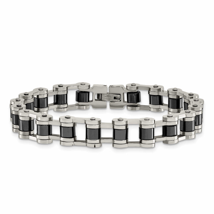 Chisel Bracelets Steel Black Plating Magnetic Links Bracelet