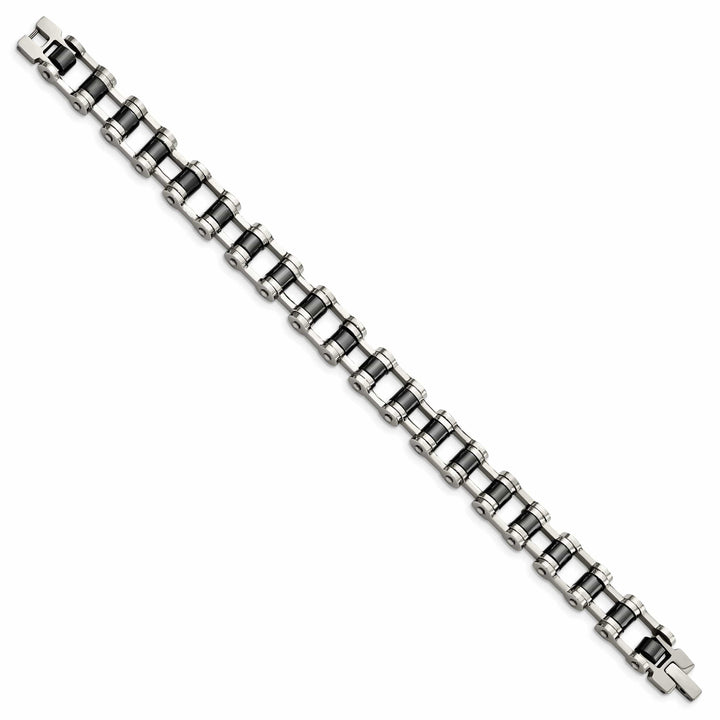 Chisel Bracelets Steel Black Plating Magnetic Links Bracelet
