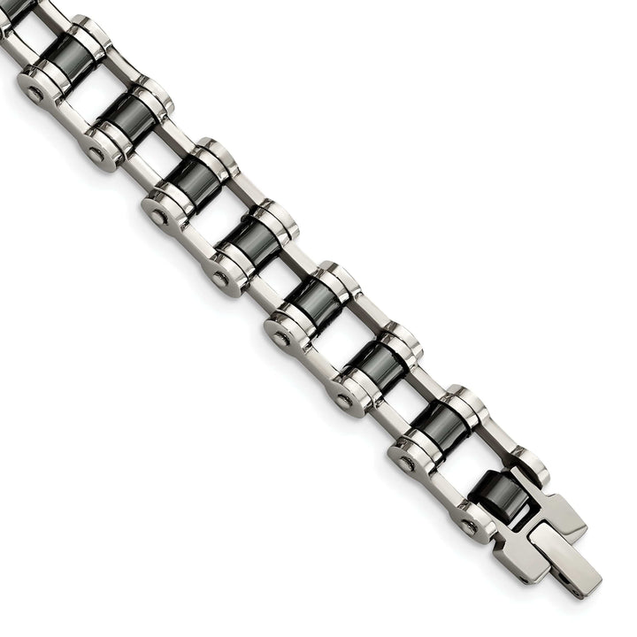Chisel Bracelets Steel Black Plating Magnetic Links Bracelet