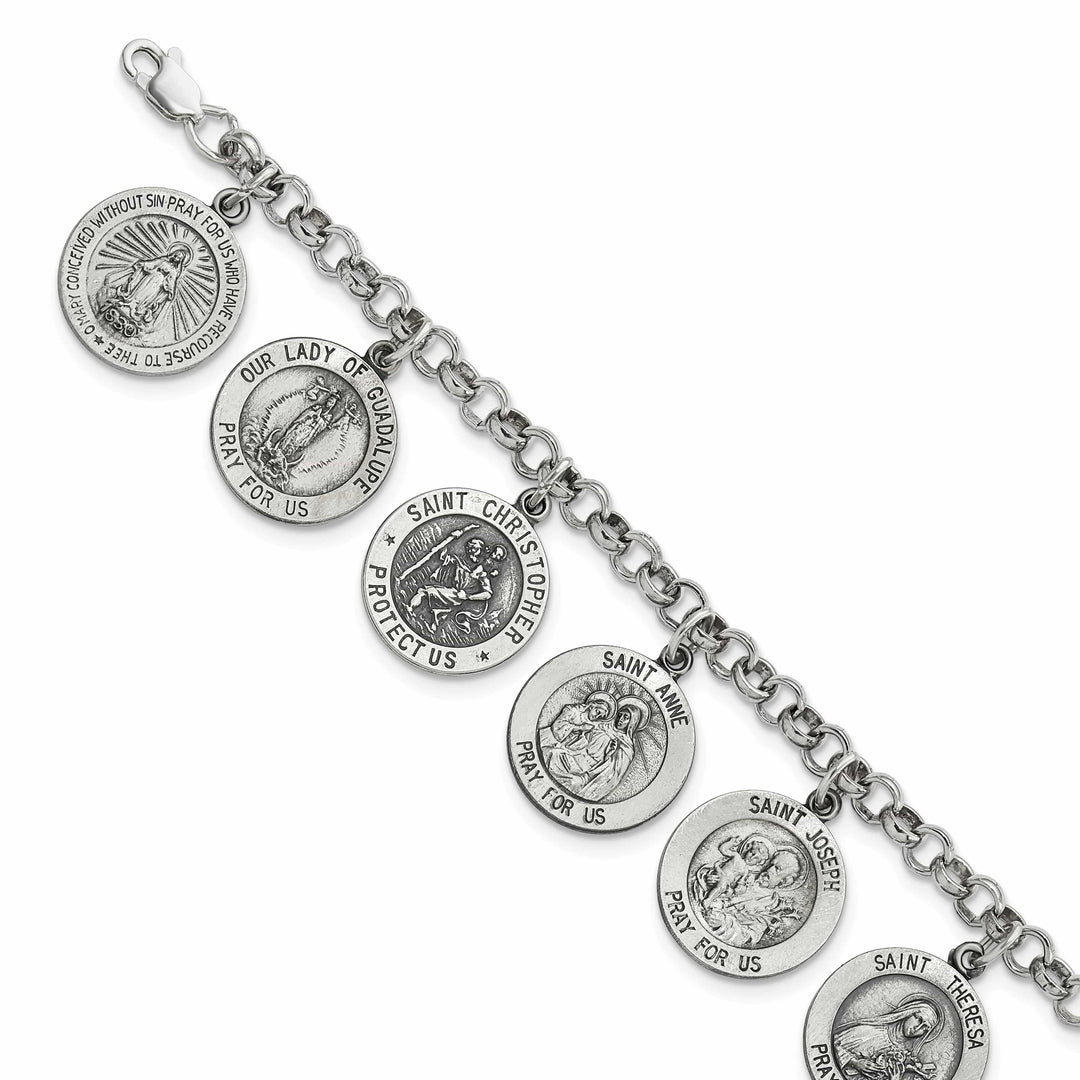 Lovely Rita's Bracelets Sterling Silver 12 Saints Bracelet
