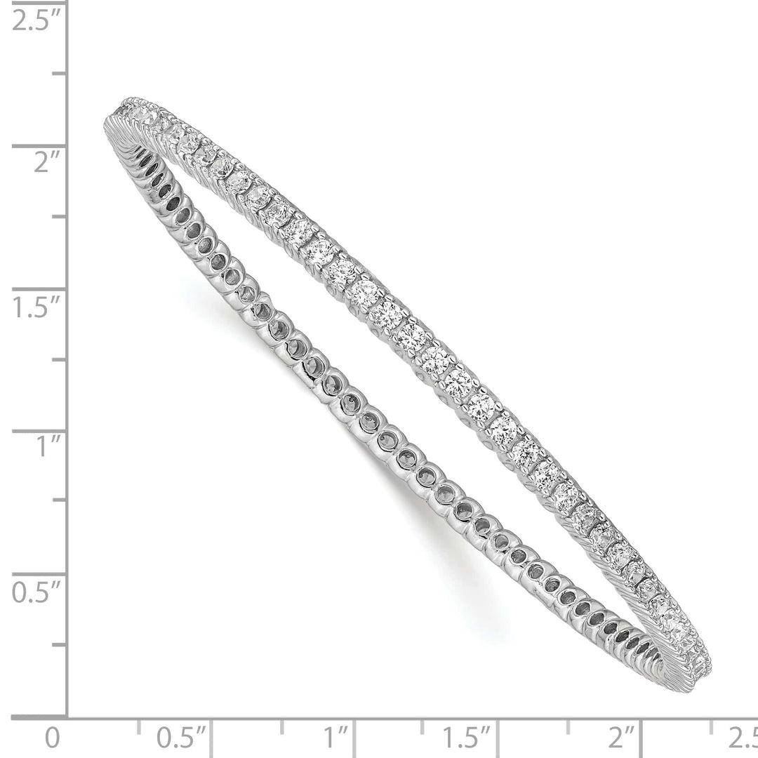 Sterling Shimmer Bracelets Sterling Silver 83 Stone CZ Bangle