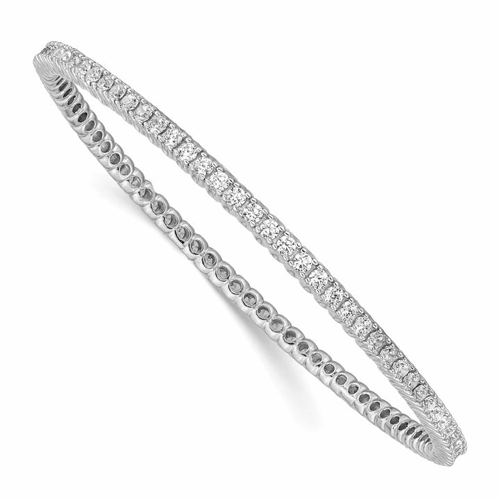 Sterling Shimmer Bracelets Sterling Silver 83 Stone CZ Bangle