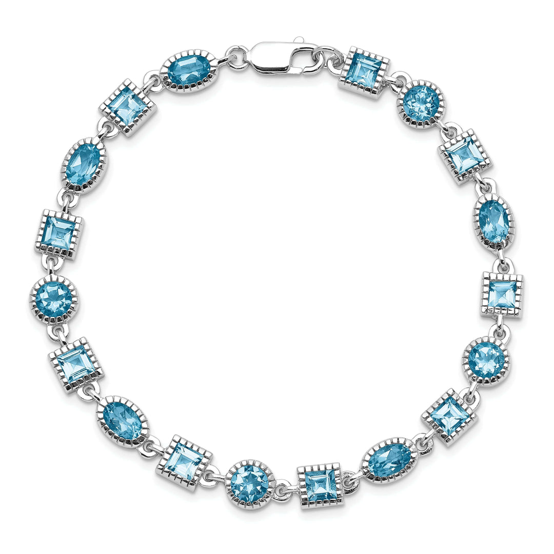 Lovely Rita's Bracelets Sterling Silver Blue Topaz Gemstone Bracelet