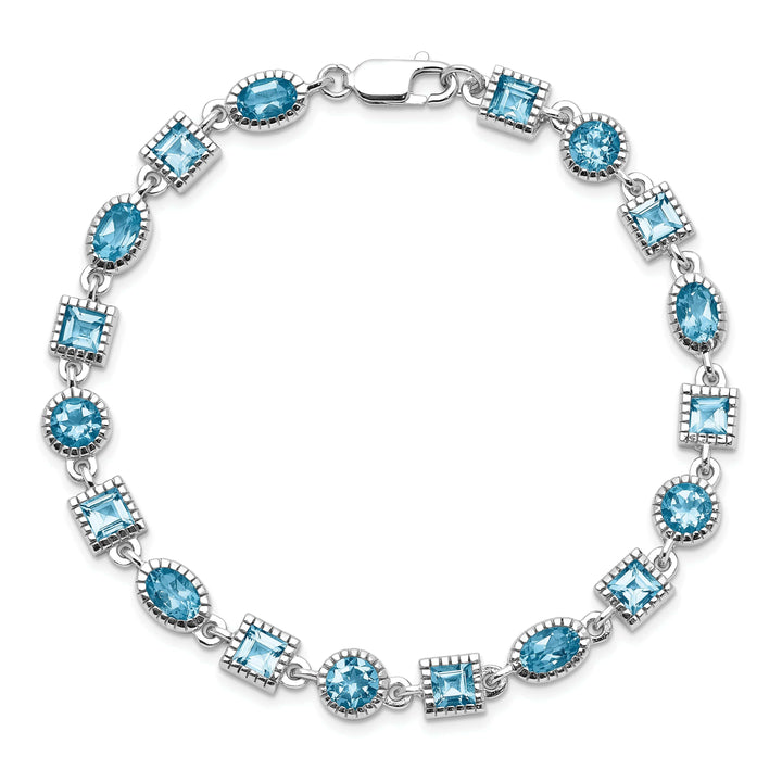 Lovely Rita's Bracelets Sterling Silver Blue Topaz Gemstone Bracelet