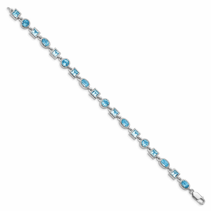 Lovely Rita's Bracelets Sterling Silver Blue Topaz Gemstone Bracelet