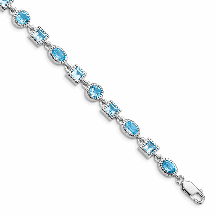 Lovely Rita's Bracelets Sterling Silver Blue Topaz Gemstone Bracelet