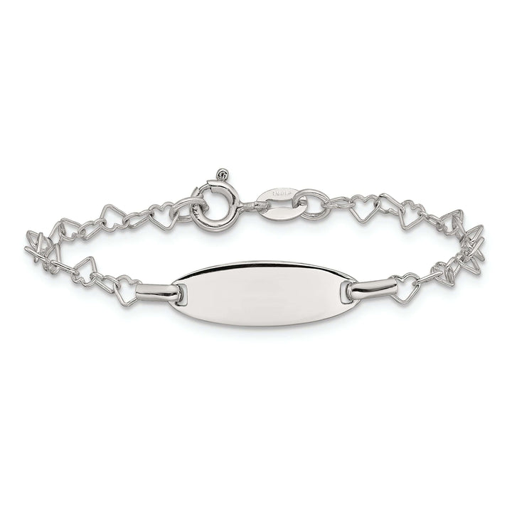 Lovely Rita's Bracelets Sterling Silver Children ID Heart Link Bracelet