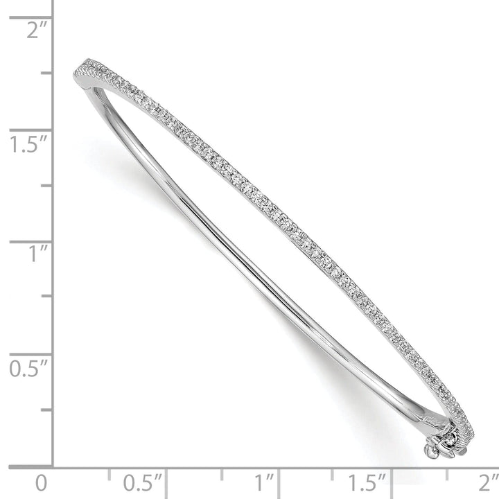 Sterling Shimmer Bracelets Sterling Silver CZ Bangle Bracelet