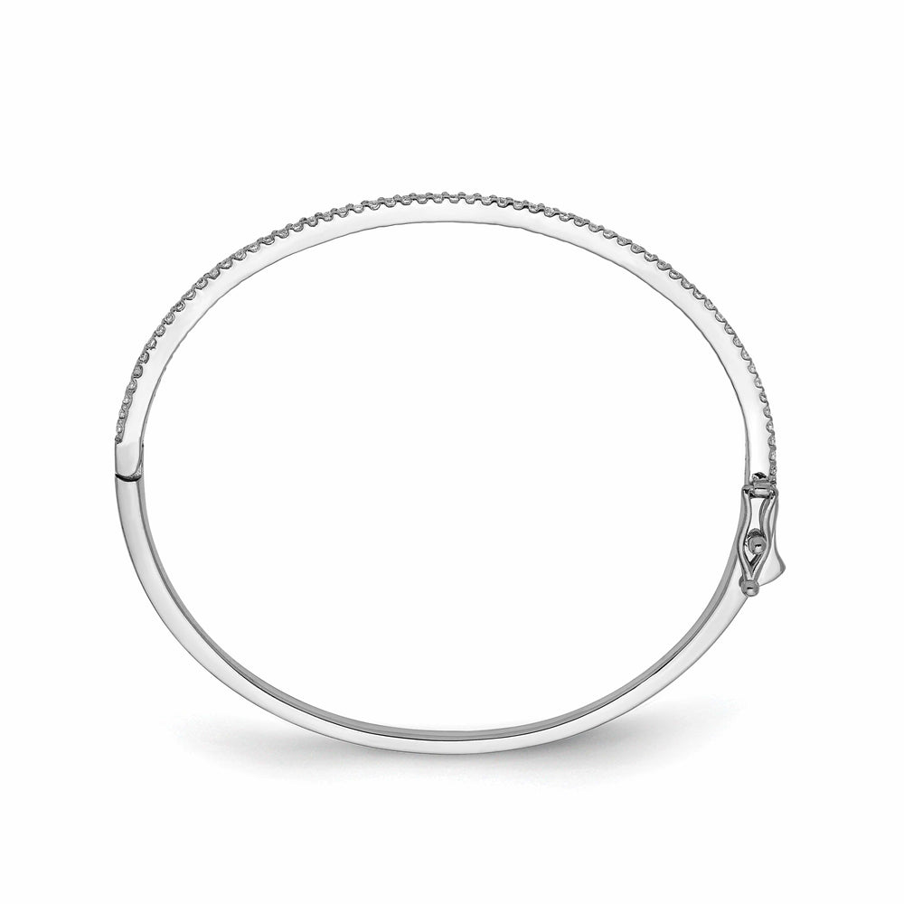 Sterling Shimmer Bracelets Sterling Silver CZ Bangle Bracelet