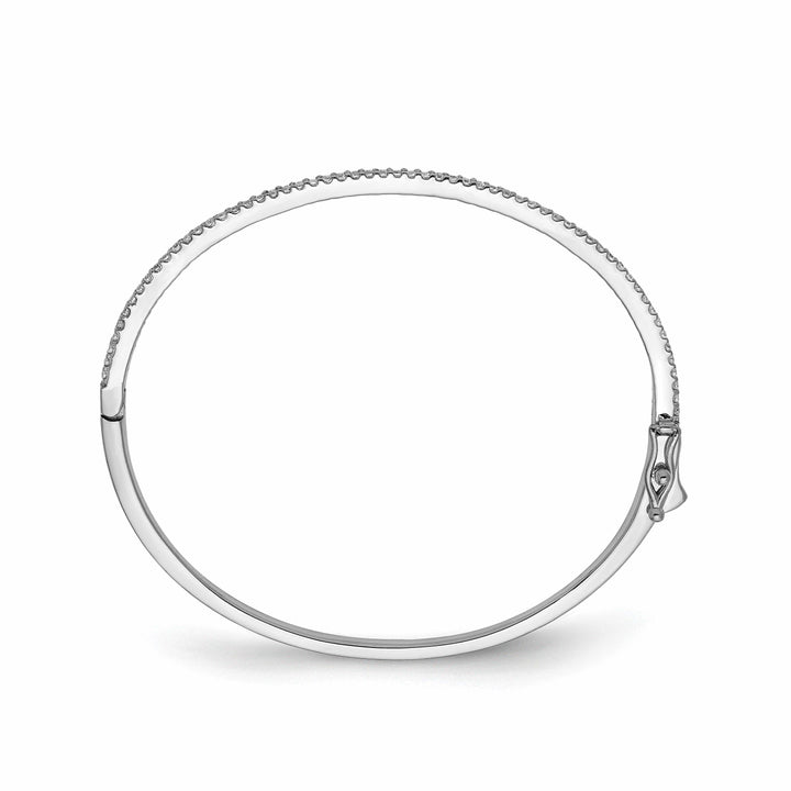 Sterling Shimmer Bracelets Sterling Silver CZ Bangle Bracelet