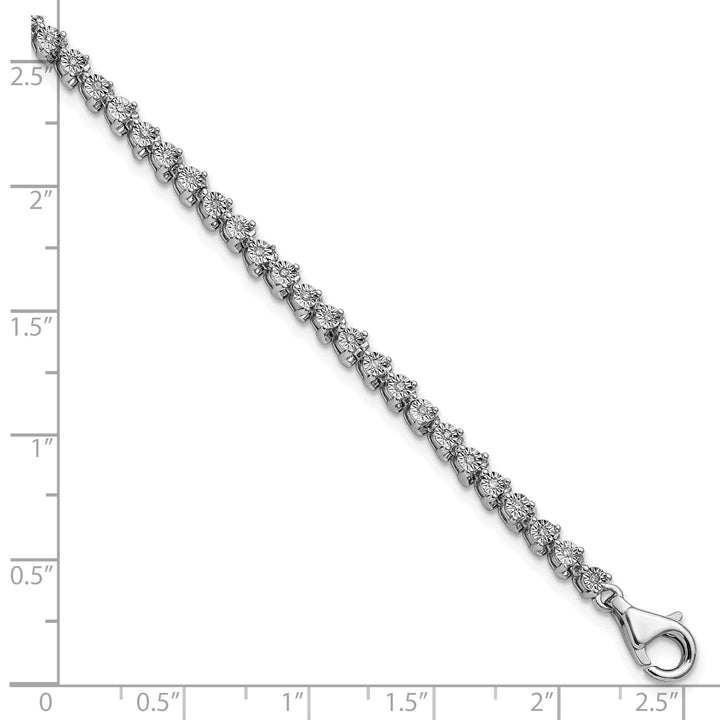 Lovely Rita's Bracelets Sterling Silver Diamond Tennis Bracelet