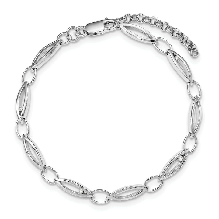 Lovely Rita's Bracelets Sterling Silver Diamond White Ice Bracelet