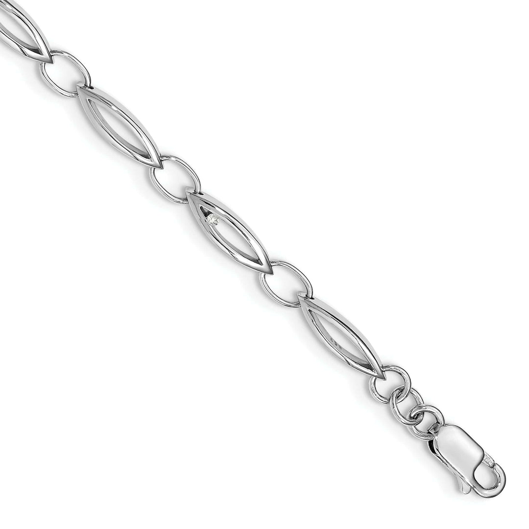 Lovely Rita's Bracelets Sterling Silver Diamond White Ice Bracelet