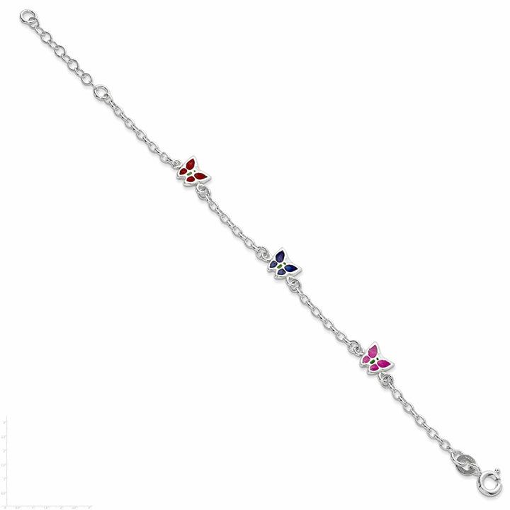 Lovely Rita's Bracelets Sterling Silver Enamel Butterfly Child Bracelet
