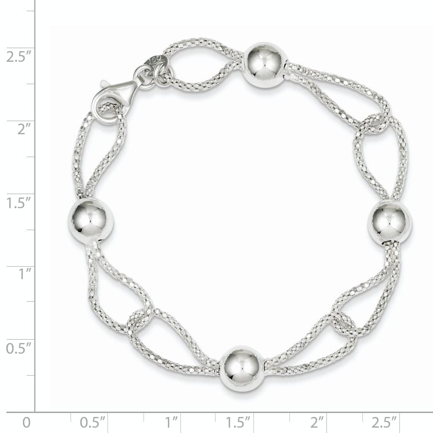 Lovely Rita's Bracelets Sterling Silver Fancy Mesh Bracelet