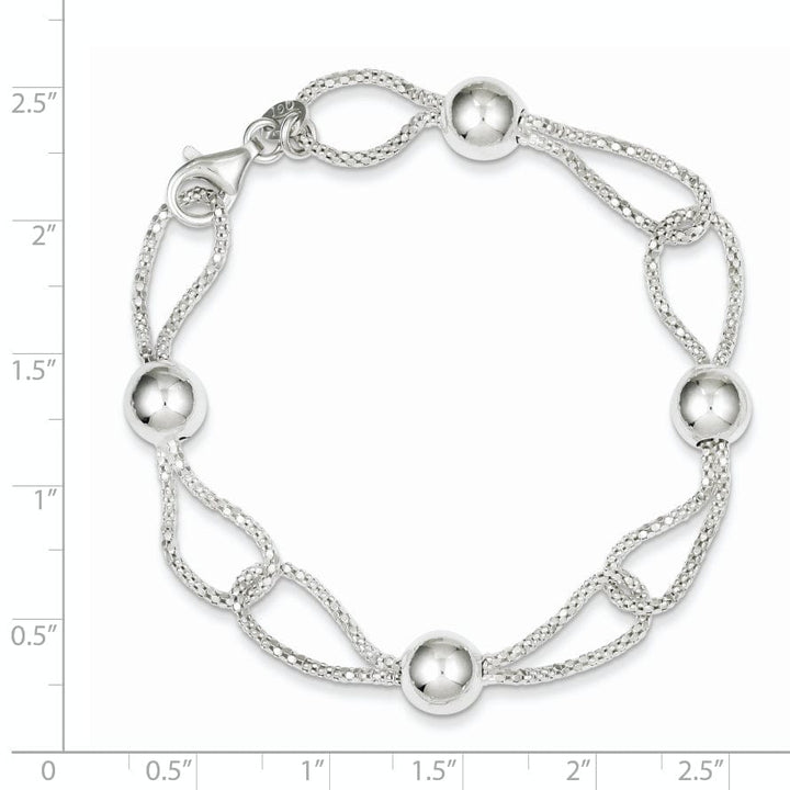 Lovely Rita's Bracelets Sterling Silver Fancy Mesh Bracelet