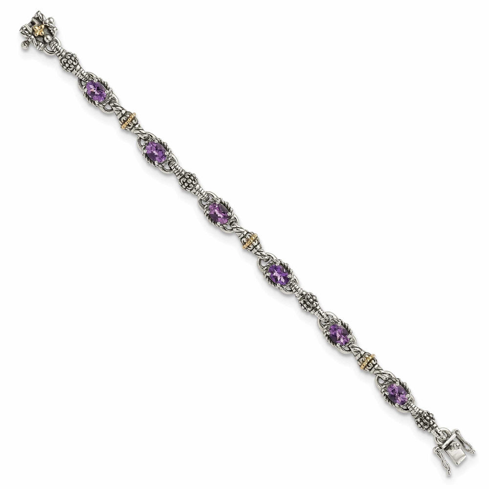 Shey Couture Bracelets Sterling Silver Gold Amethyst 7.25 Bracelet