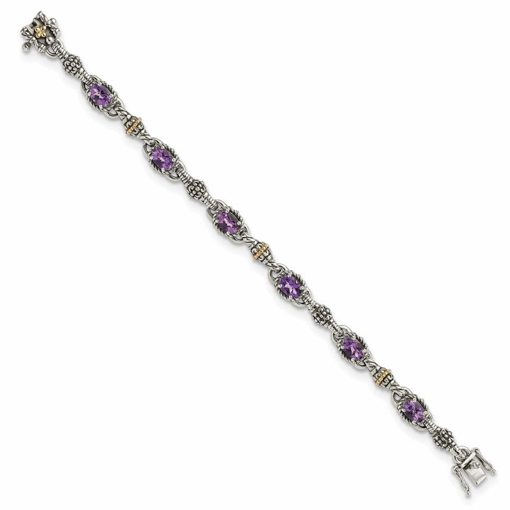 Shey Couture Bracelets Sterling Silver Gold Amethyst 7.25 Bracelet