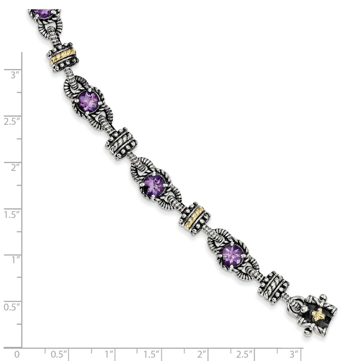 Shey Couture Bracelets Sterling Silver Gold Amethyst 7.5 Bracelet
