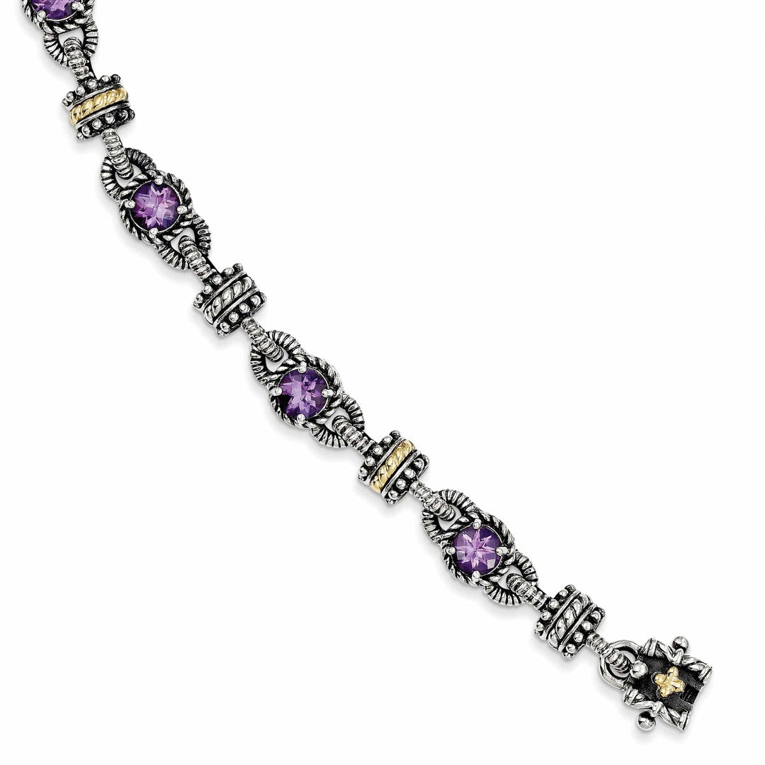 Shey Couture Bracelets Sterling Silver Gold Amethyst 7.5 Bracelet