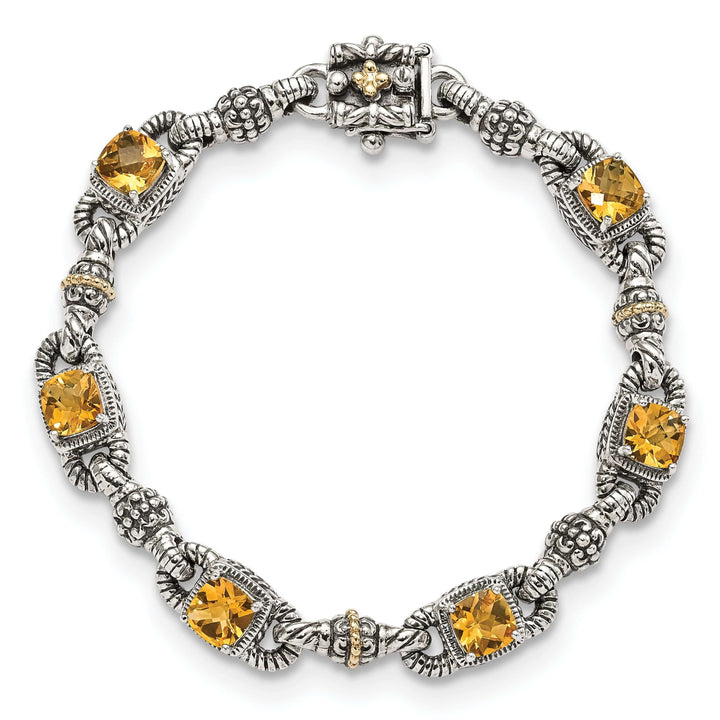 Shey Couture Bracelets Sterling Silver Gold Citrine 7.25 Bracelet