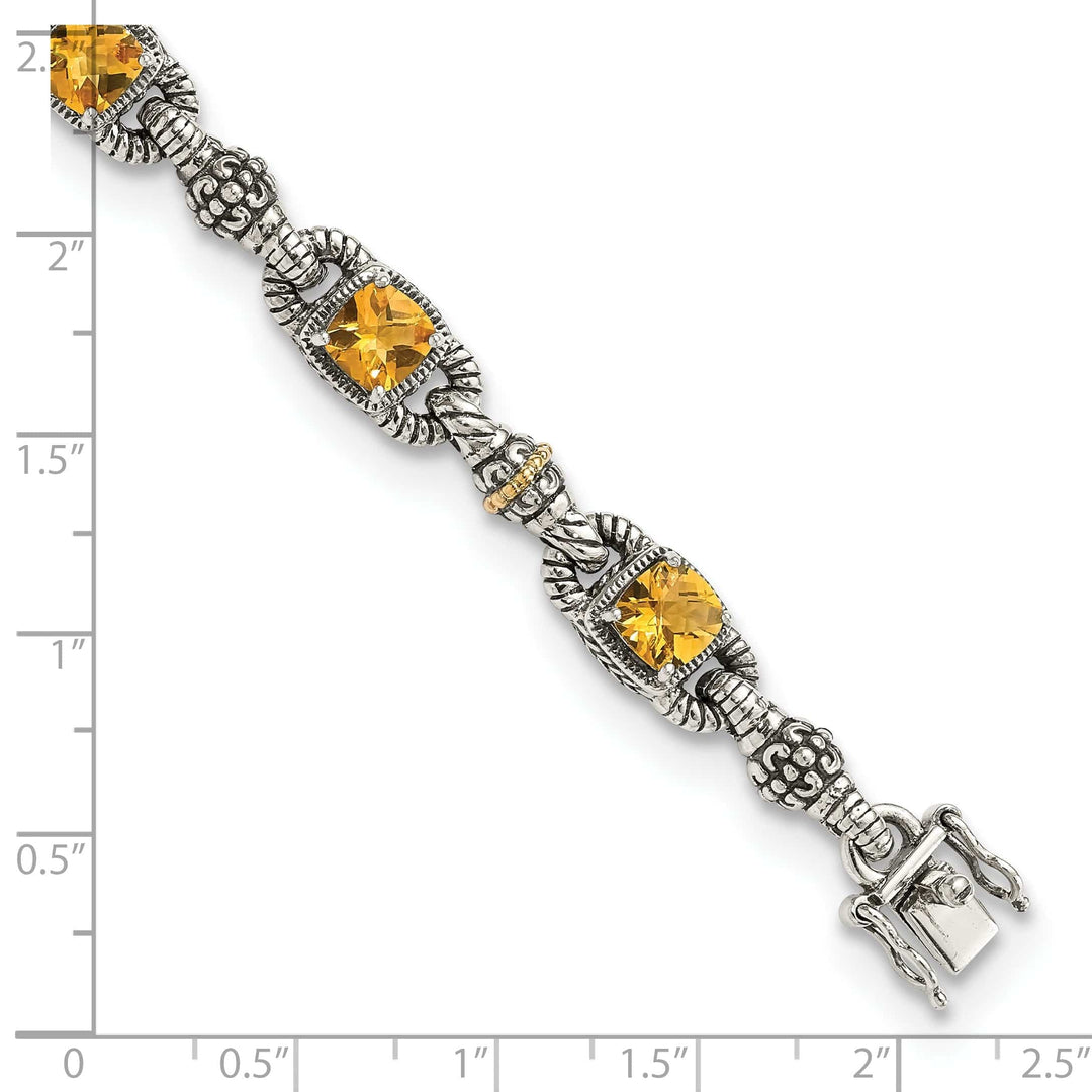 Shey Couture Bracelets Sterling Silver Gold Citrine 7.25 Bracelet