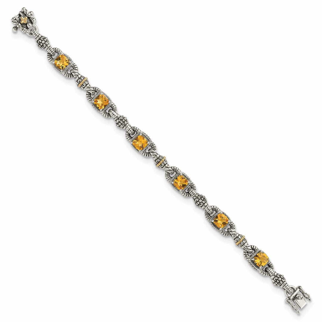 Shey Couture Bracelets Sterling Silver Gold Citrine 7.25 Bracelet