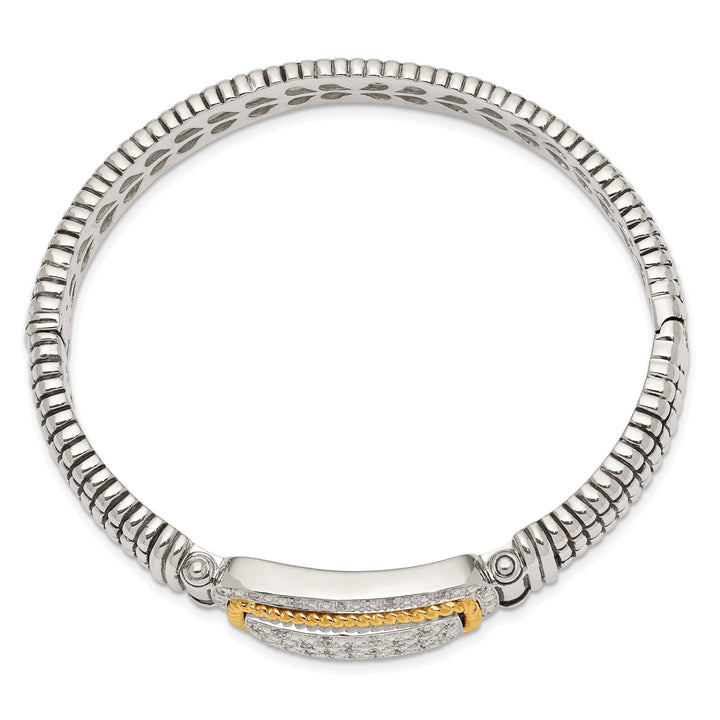 Shey Couture Bracelets Sterling Silver Gold Diamond Bangle Bracelet