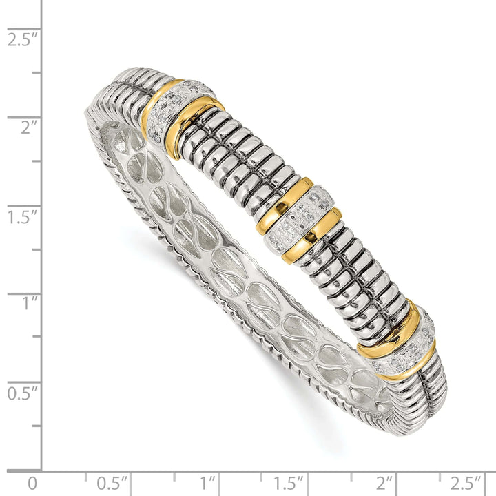 Shey Couture Bracelets Sterling Silver Gold Diamond Bangle Bracelet
