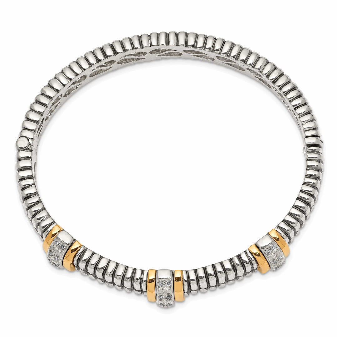 Shey Couture Bracelets Sterling Silver Gold Diamond Bangle Bracelet