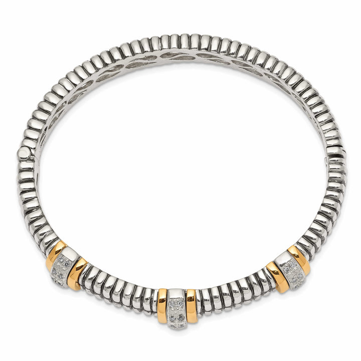 Shey Couture Bracelets Sterling Silver Gold Diamond Bangle Bracelet