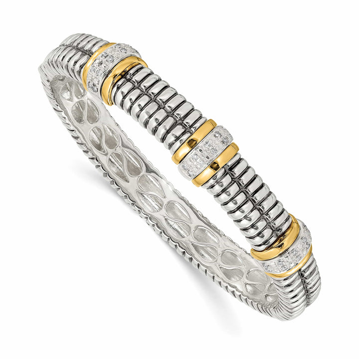 Shey Couture Bracelets Sterling Silver Gold Diamond Bangle Bracelet