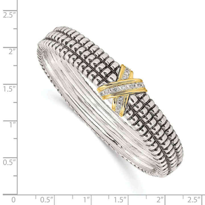 Shey Couture Bracelets Sterling Silver Gold Diamond Bangle Bracelet