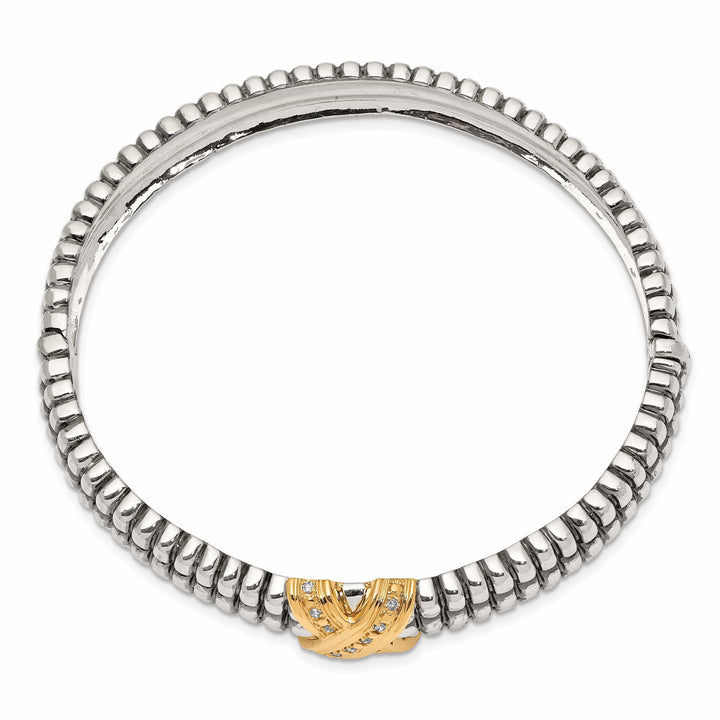 Shey Couture Bracelets Sterling Silver Gold Diamond Bangle Bracelet