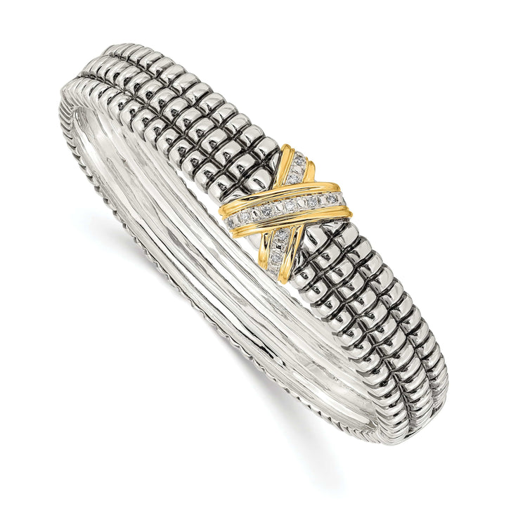 Shey Couture Bracelets Sterling Silver Gold Diamond Bangle Bracelet