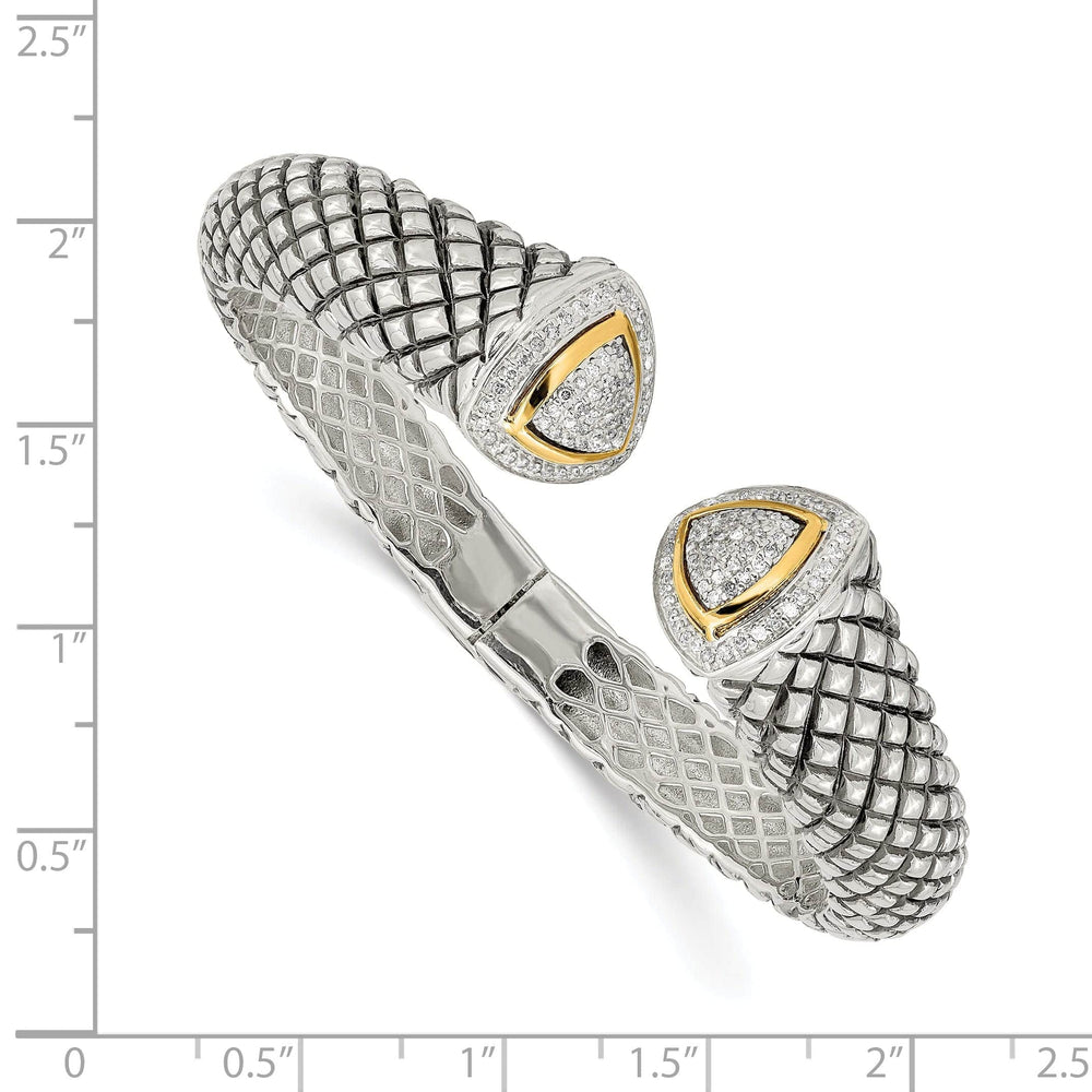 Shey Couture Bracelets Sterling Silver Gold Diamond Cuff Bracelet