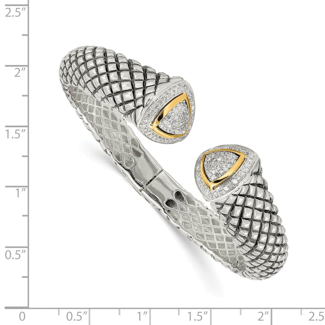 Shey Couture Bracelets Sterling Silver Gold Diamond Cuff Bracelet