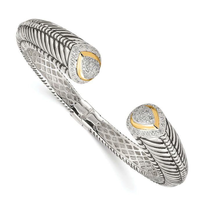 Shey Couture Bracelets Sterling Silver Gold Diamond Cuff Bracelet