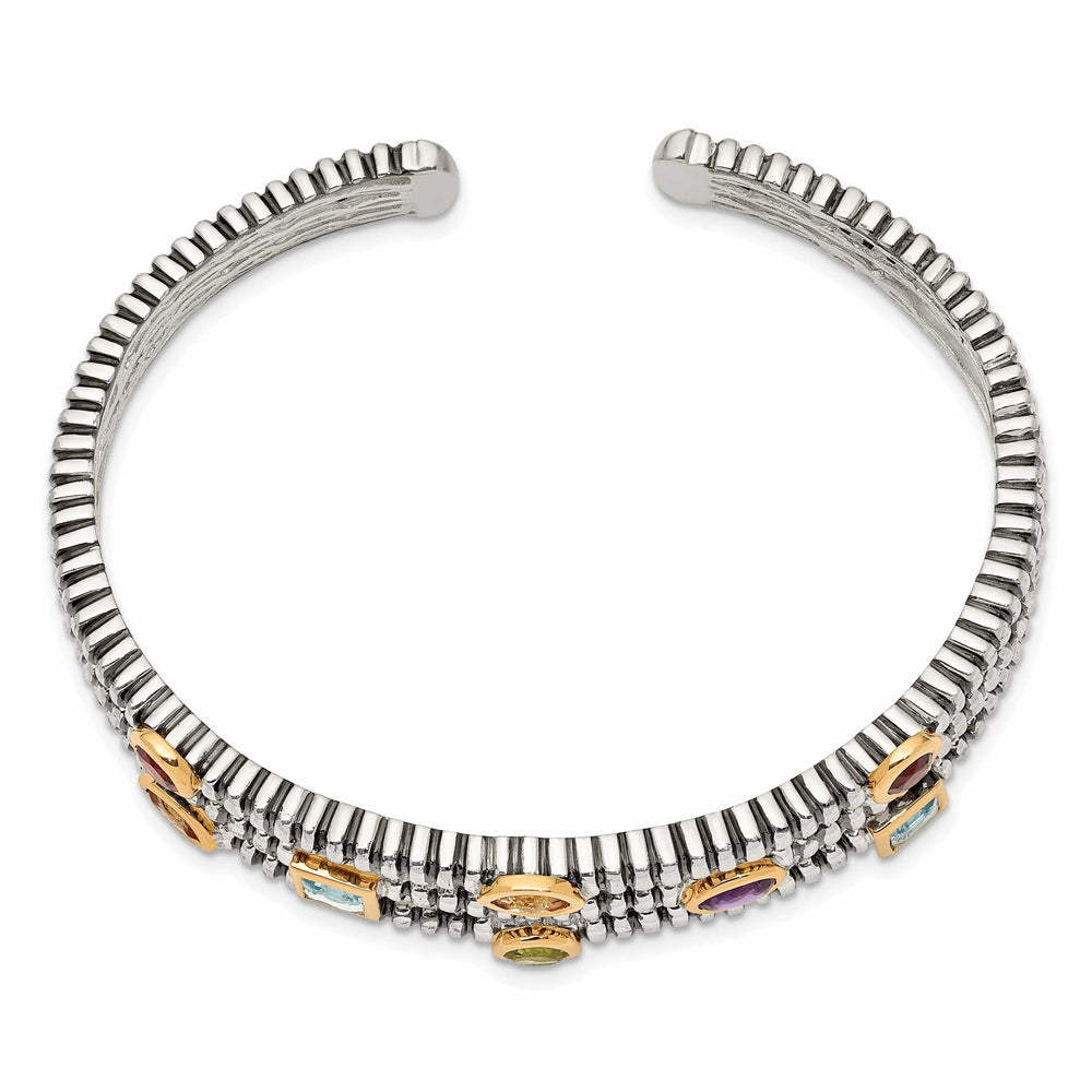 Shey Couture Bracelets Sterling Silver Gold Gemstone Cuff Bracelet