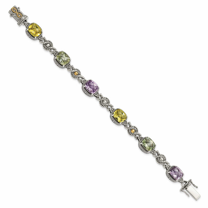 Shey Couture Bracelets Sterling Silver Gold Multi Gemstone Bracelet