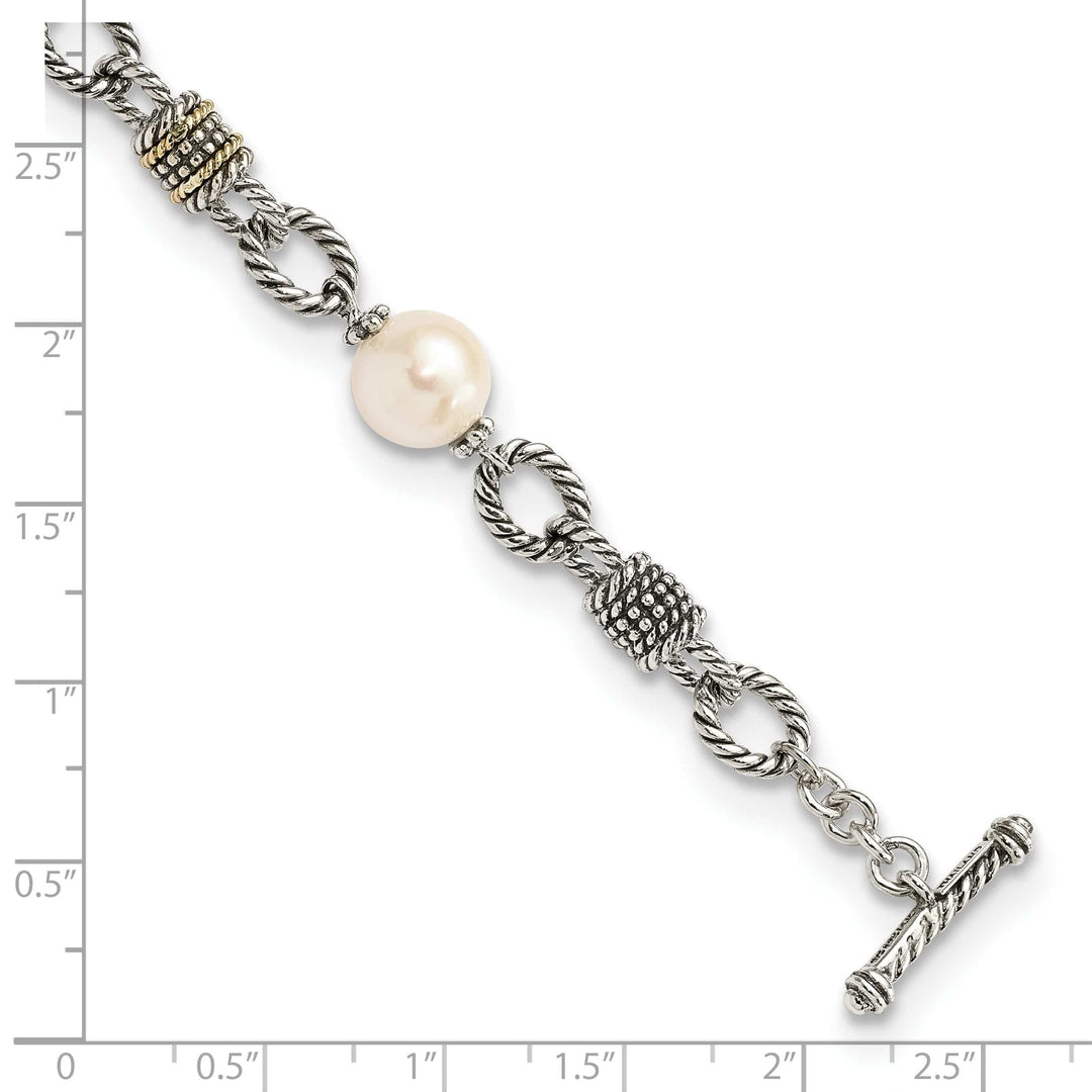 Shey Couture Bracelets Sterling Silver Gold Pearl 7.5 Bracelet