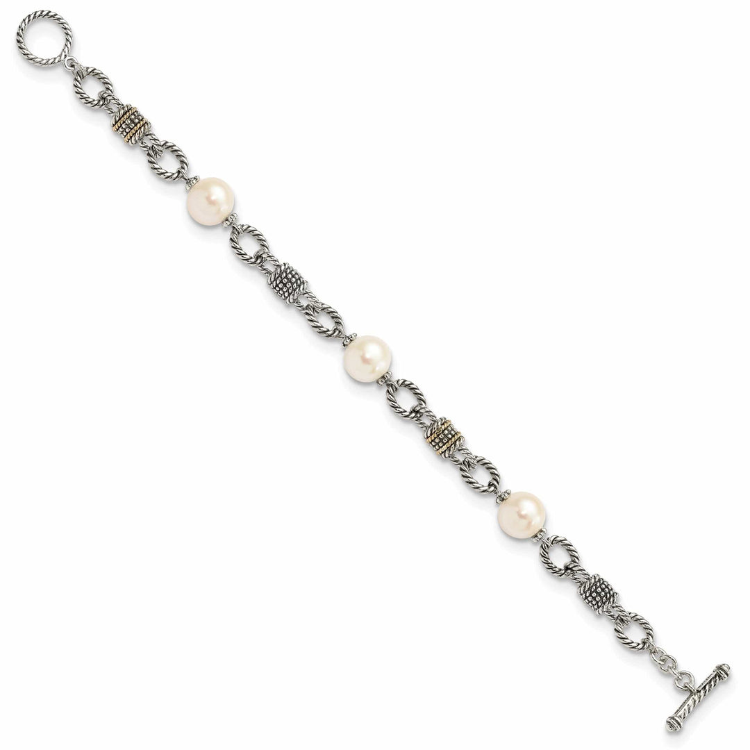 Shey Couture Bracelets Sterling Silver Gold Pearl 7.5 Bracelet
