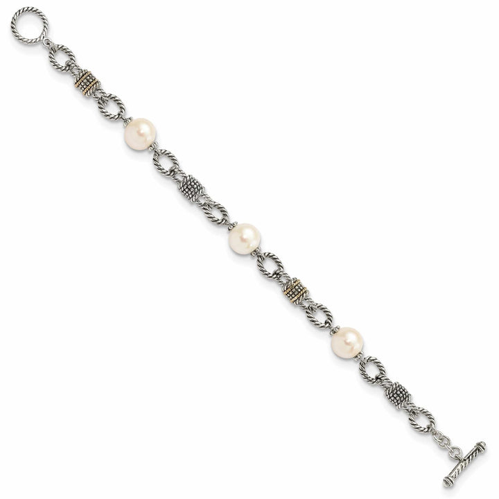 Shey Couture Bracelets Sterling Silver Gold Pearl 7.5 Bracelet