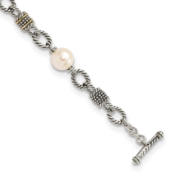 Shey Couture Bracelets Sterling Silver Gold Pearl 7.5 Bracelet