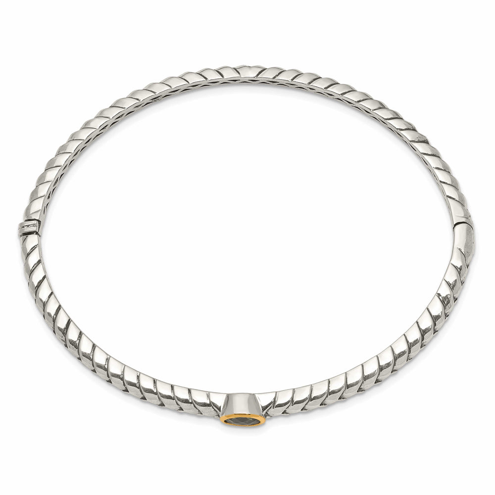 Shey Couture Bracelets Sterling Silver Gold Peridot Bangle Bracelet