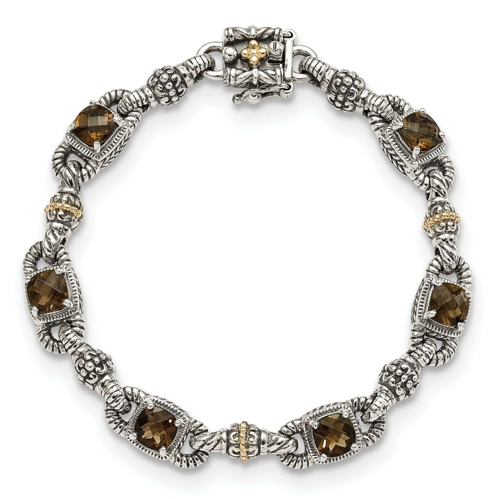 Shey Couture Bracelets Sterling Silver Gold Smokey Quartz Bracelet