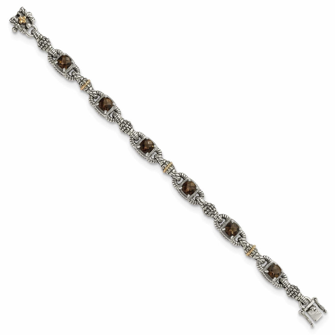 Shey Couture Bracelets Sterling Silver Gold Smokey Quartz Bracelet