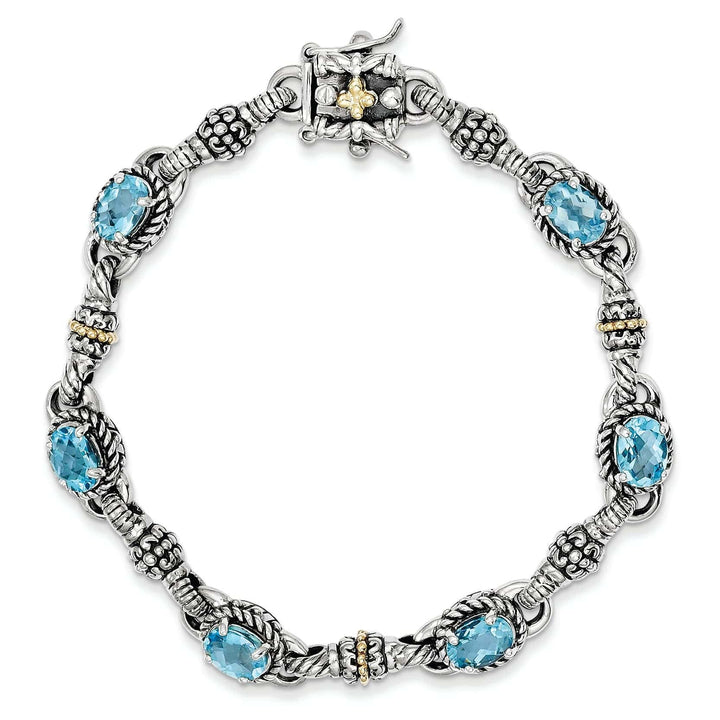 Shey Couture Bracelets Sterling Silver Gold Swiss Blue Topaz Bracelet